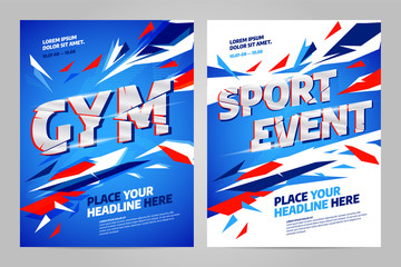 Vector layout design template for sport event, tournament or championship. - obrazy, fototapety, plakaty