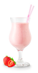 strawberry smoothie in glass