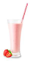 strawberry smoothie in glass