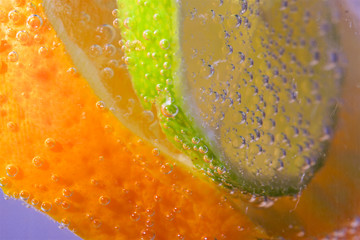 Citrus Slices in sparling water