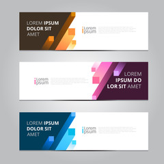 Vector abstract design banner web template.