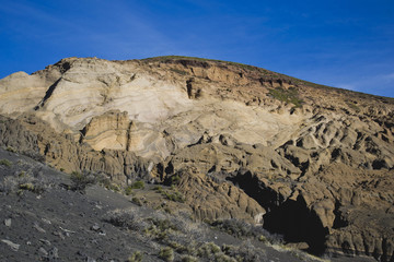 Mountain and a blue sky. Mendoza.