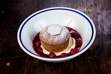 Cupcake with berries