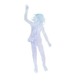 white background, watercolor silhouette children