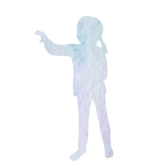 white background, watercolor silhouette children