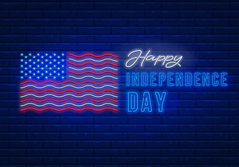 Independence Day Neon Sign