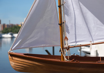 Fototapeta premium Layout of wooden boat