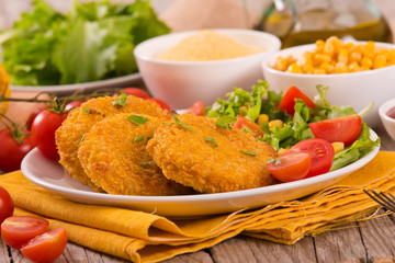 Corn burgers. 