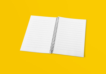 Notebook for your design, image, text or corporate identity details. Blank spiral binder notebook...