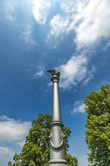 Obraz premium Polish freedom pillar at Rapperswil castle in Switzerland