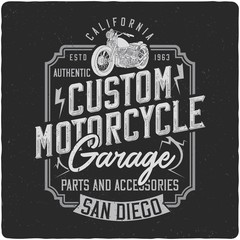 Vintage label design with lettering composition on dark background. T-shirt design.