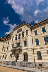 Fototapeta na wymiar Liechtenstein National Archives building in Vaduz