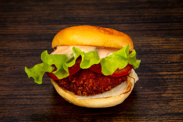 Tasty hot burger