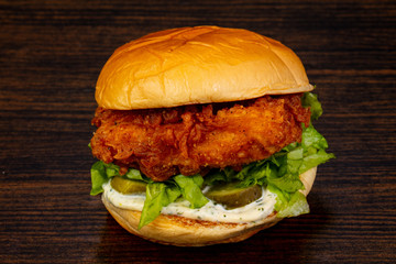 Tasty hot burger