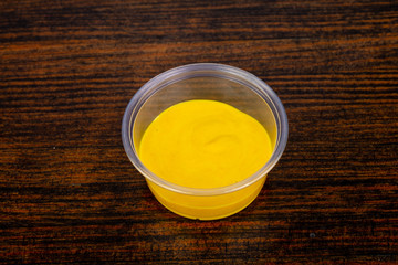 Mustard sauce portion