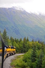 Scenic Alaska Railroad and sightseeing train