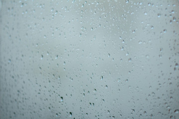 raindrops on the glass. macro