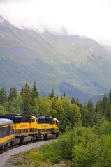 Scenic Alaska Railroad and sightseeing train