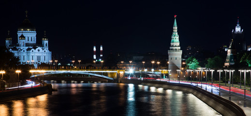 Obraz premium Moscow at night