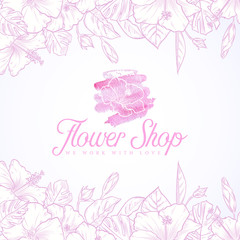 Flower shop logo