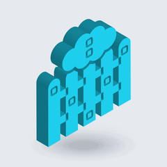 Picket icon vector isolated on white background for your web and mobile app design, Picket logo concept , isometric 3D icon