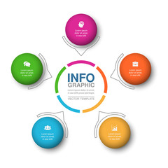 Vector infographic template for diagram, graph, presentation, chart, business concept with 5 options.