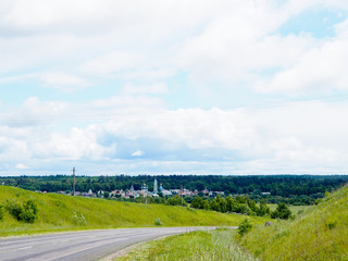 Fototapeta na wymiar Monastery Optina Pustyn in the summer. City of Kozelsk. Russia, panoramic view of the famous monastery