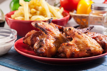 Tasty baked chicken wings