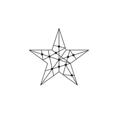 Star with connected lines