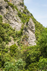 Fototapeta na wymiar Canyon River Enipeas on Mount Olympus near the village of Litochoro in Greece