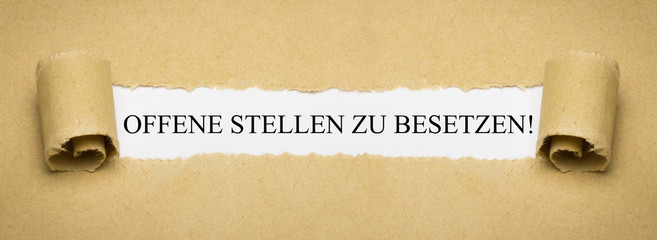 Offene Stellen zu besetzen!