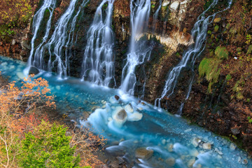 Waterfalls and Blue river