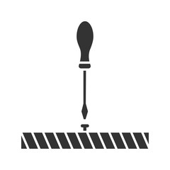 Screwdriver, turn screw glyph icon