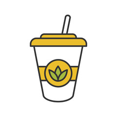 Ice tea color icon
