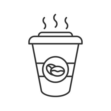 recommend clip art: Coffee to go linear icon
