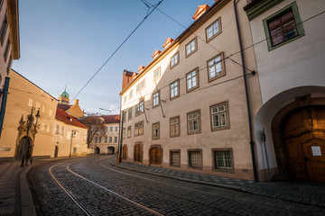 Naklejka na ściany i meble The streets of Prague. Prague, Czech Republic. 2014-01-05