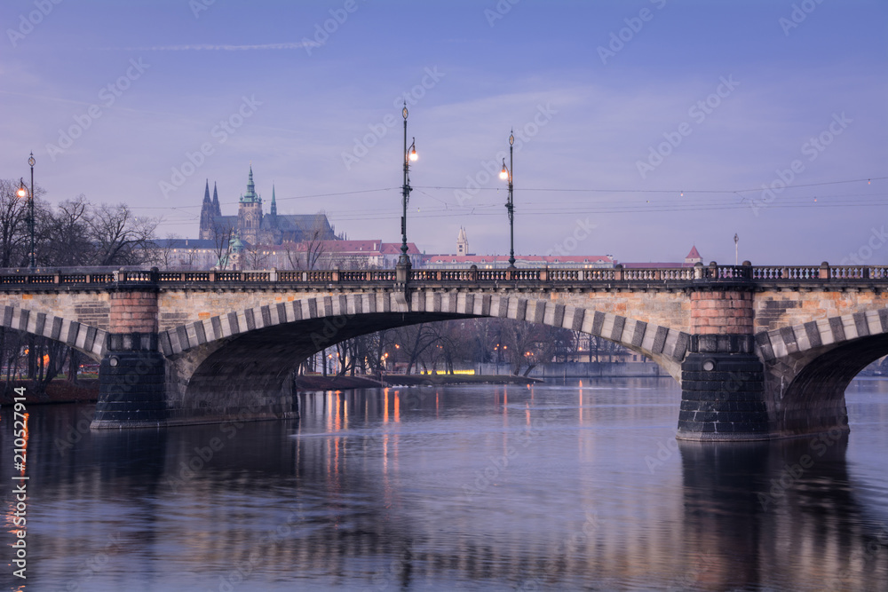 Wall mural the streets of prague. prague, czech republic. 2014-01-05