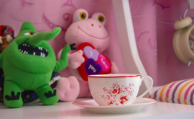 toy, easter, pink, baby, white, gift, food, isolated, cute, cup