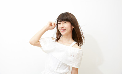 Naklejka premium 女性 スタジオポートレート