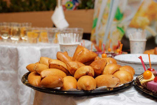 Buns on catering table