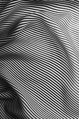 Elegant black and white silk with stripes, abstract background