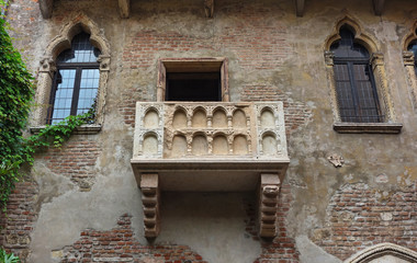 Romeo and Juliet balcony in Verona, Italy