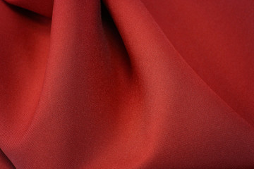 Abstract red drapery cloth, Pattern and detail grooved fabric for background and abstract