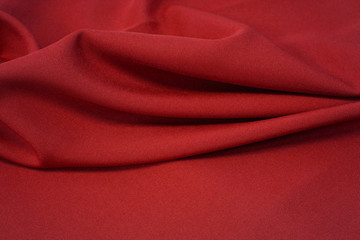 Abstract red drapery cloth, Pattern and detail grooved fabric for background and abstract