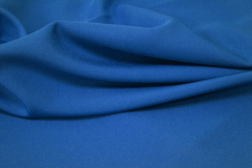 Abstract blue drapery cloth, Pattern and detail grooved fabric for background and abstract