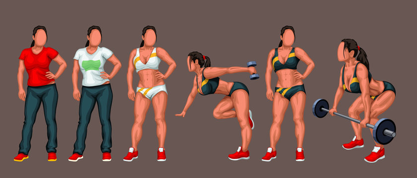 fitness girl set