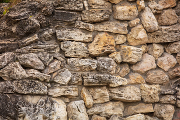 Wall of stones as an abstract background