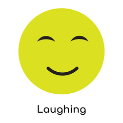 Laughing icon vector sign and symbol isolated on white background, Laughing logo concept