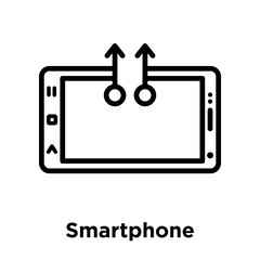 Smartphone icon vector sign and symbol isolated on white background, Smartphone logo concept