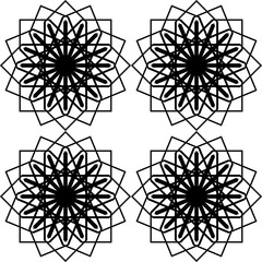 Obraz premium Design seamless monochrome decorative pattern